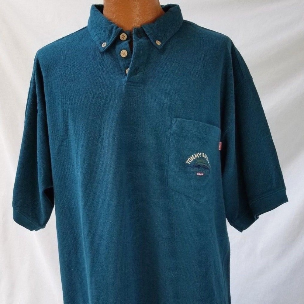 Tommy Bahama Men Button Down Polo Shirt L